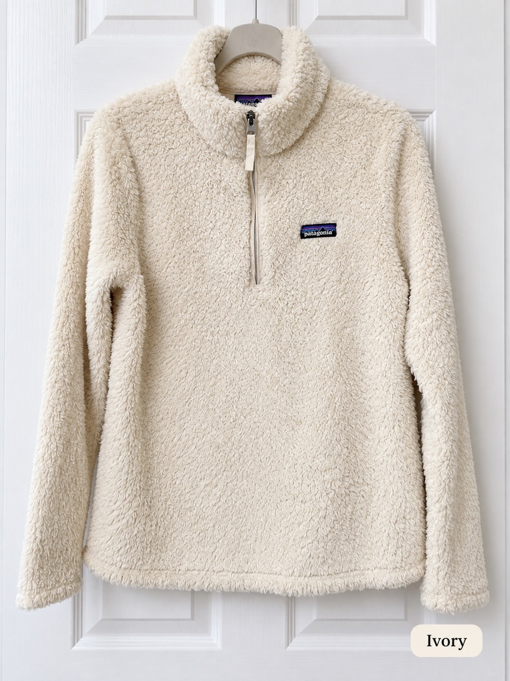 Patagonia Women's M Los Gatos 1/4 Zip Fleece Pullover Ivory Gorpcore